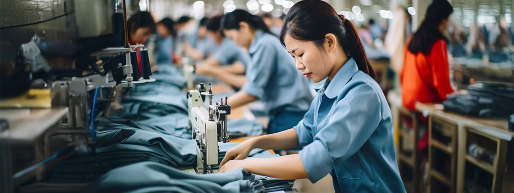 中国生産工場のイメージ