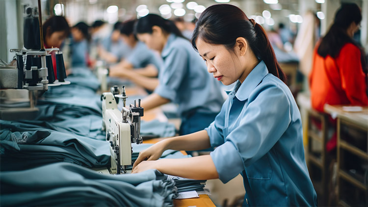 中国生産工場のイメージ